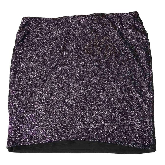 Torrid 2 Skirt Women 2X 18 20 Purple Glitter Disco Dance Rave Club Stretch Party - Picture 1 of 10